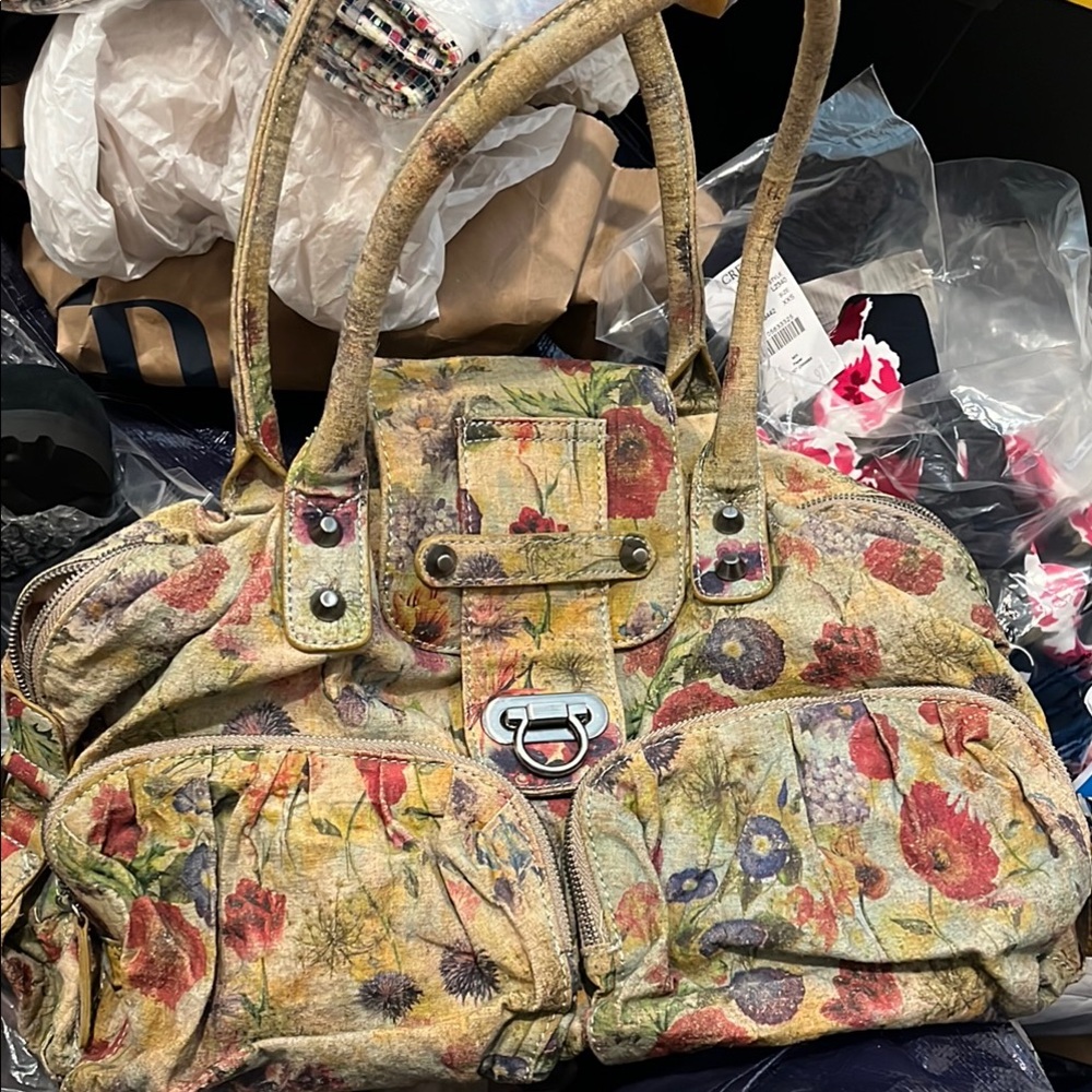 Big Buddha vintage inspired Floral Multi-Color Bag